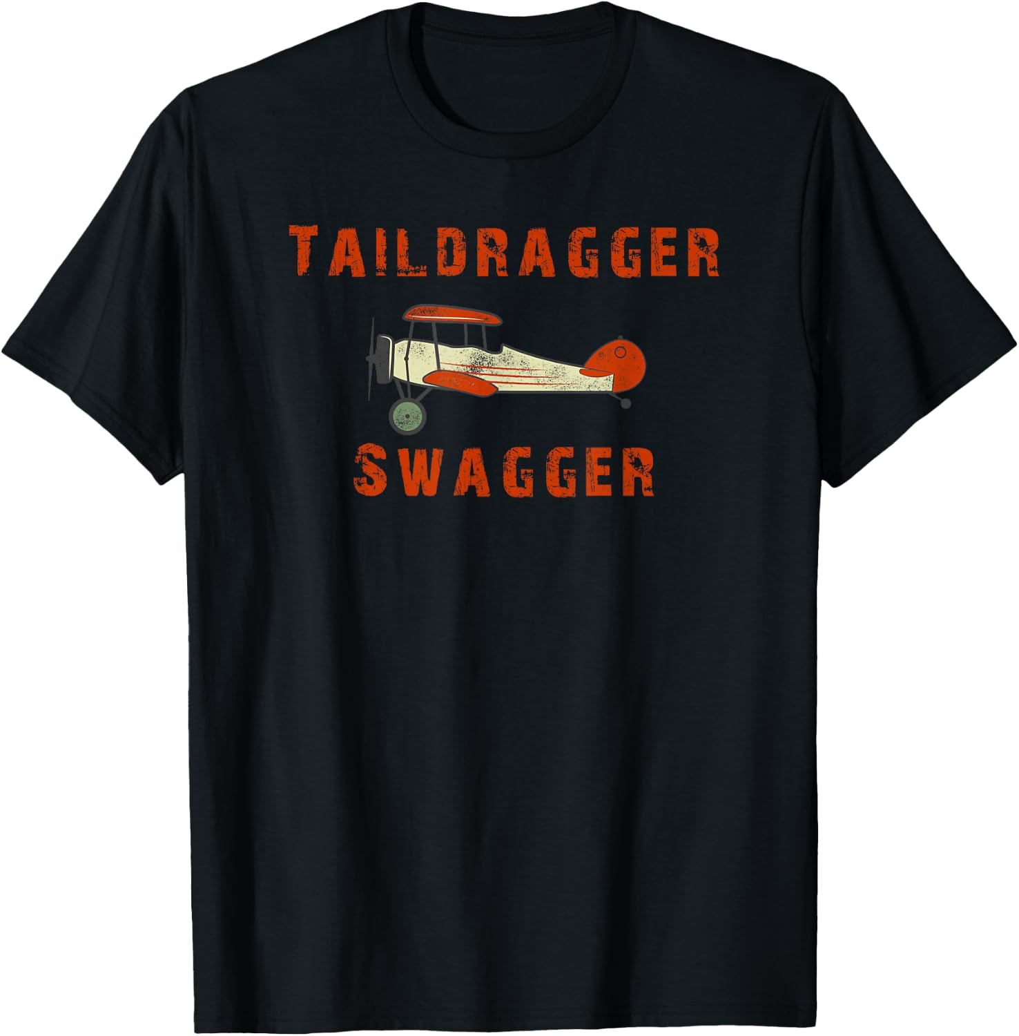 Aviation Funny Pilot Tail dragger Tailwheel T-Shirt - T-Shirt | Black
