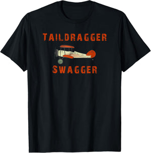 Aviation Funny Pilot Tail dragger Tailwheel T-Shirt - T-Shirt | Black