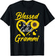 Blessed To Be Called Grammi Sunflower Heart Mother's Day T-Shirt - T-Shirt | Black