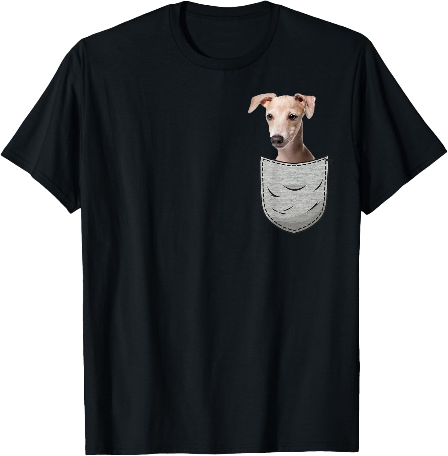 Italian Greyhound Whippet Chest Bag for Dog Owners T-Shirt - T-Shirt | Black