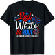 Red White And Blue Cardiology Crew Funny 4th Of July Nurse T-Shirt - T-Shirt | Black
