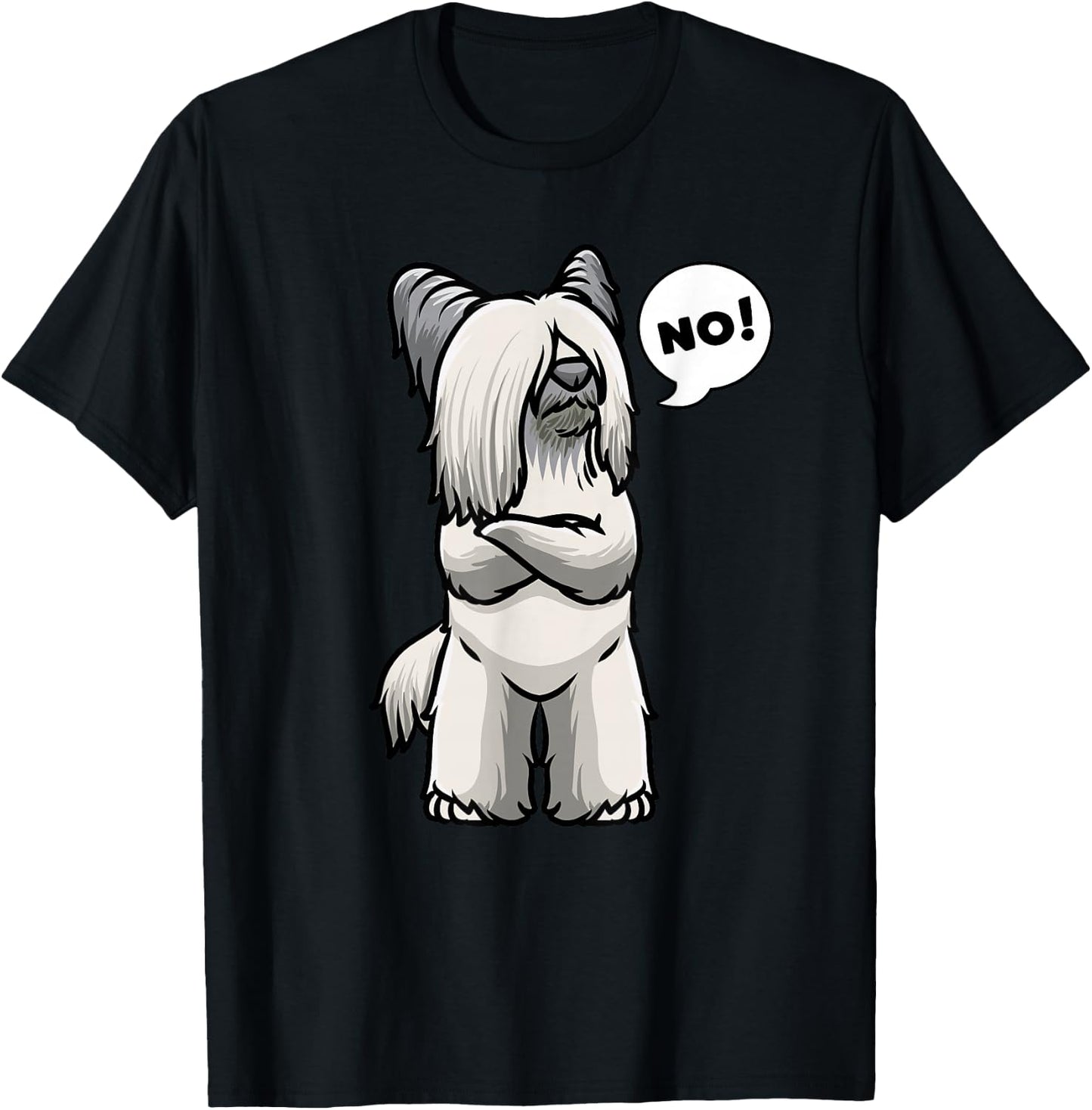 Skye Terrier Dog T-Shirt - T-Shirt | Black