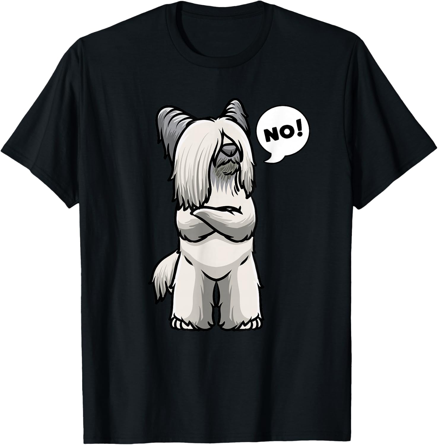 Skye Terrier Dog T-Shirt - T-Shirt | Black