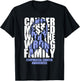Esophageal Cancer Messed With The Wrong Family Ribbon Gift T-Shirt - T-Shirt | Black