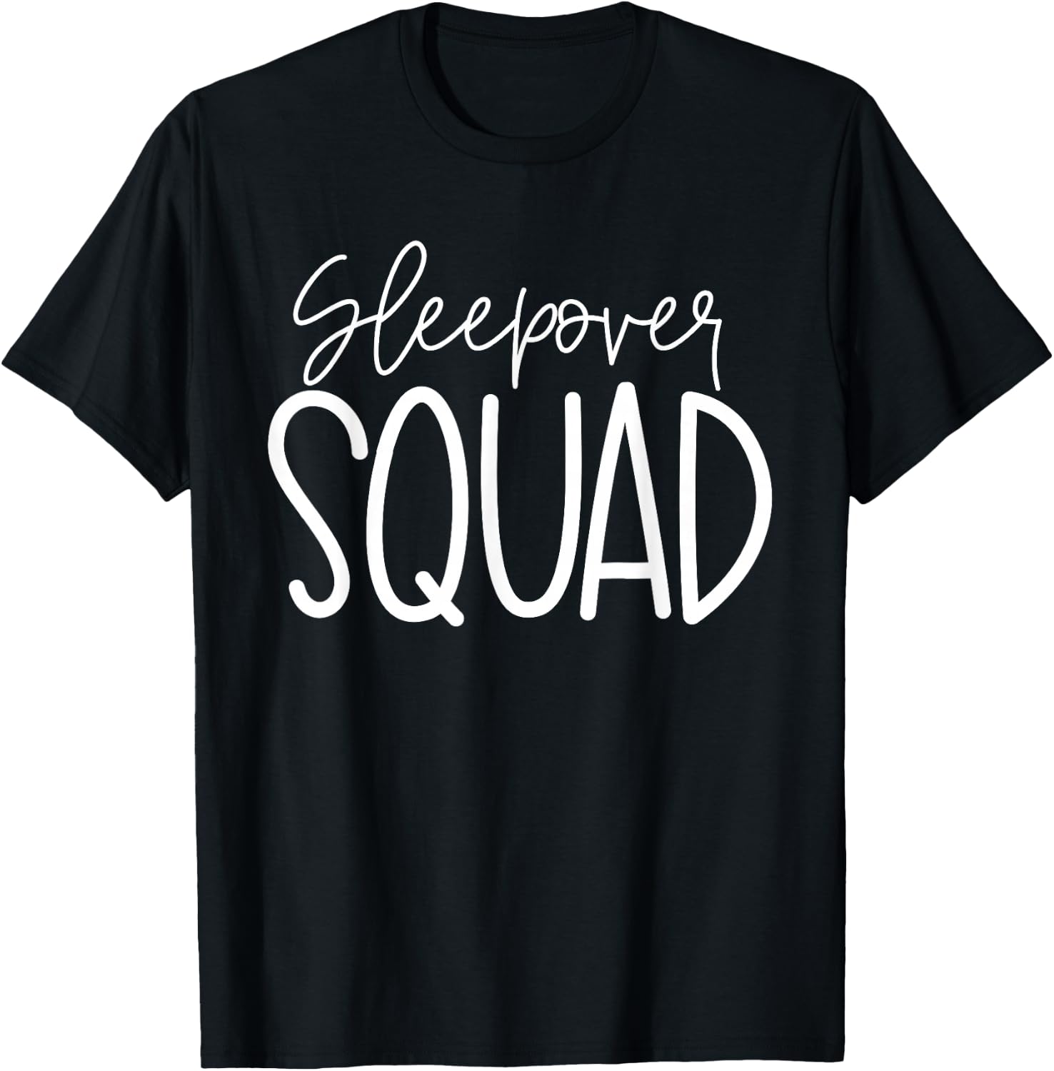 Sleepover Squad Slumber Party Crew Pajama BFF Bestie T-Shirt - T-Shirt | Black