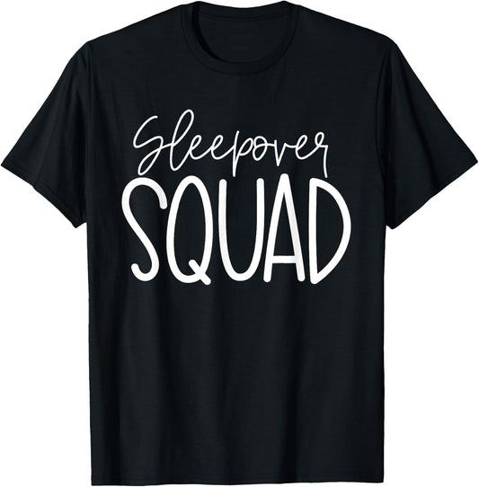 Sleepover Squad Slumber Party Crew Pajama BFF Bestie T-Shirt - T-Shirt | Black