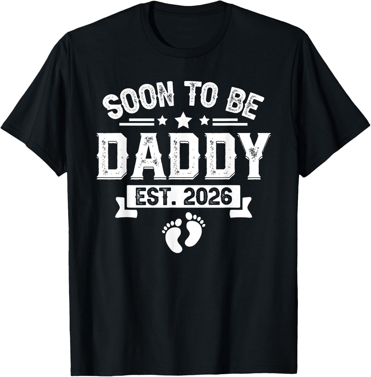 Soon to be Daddy est. 2026 Father's Day First Time New Dad T-Shirt - T-Shirt | Black