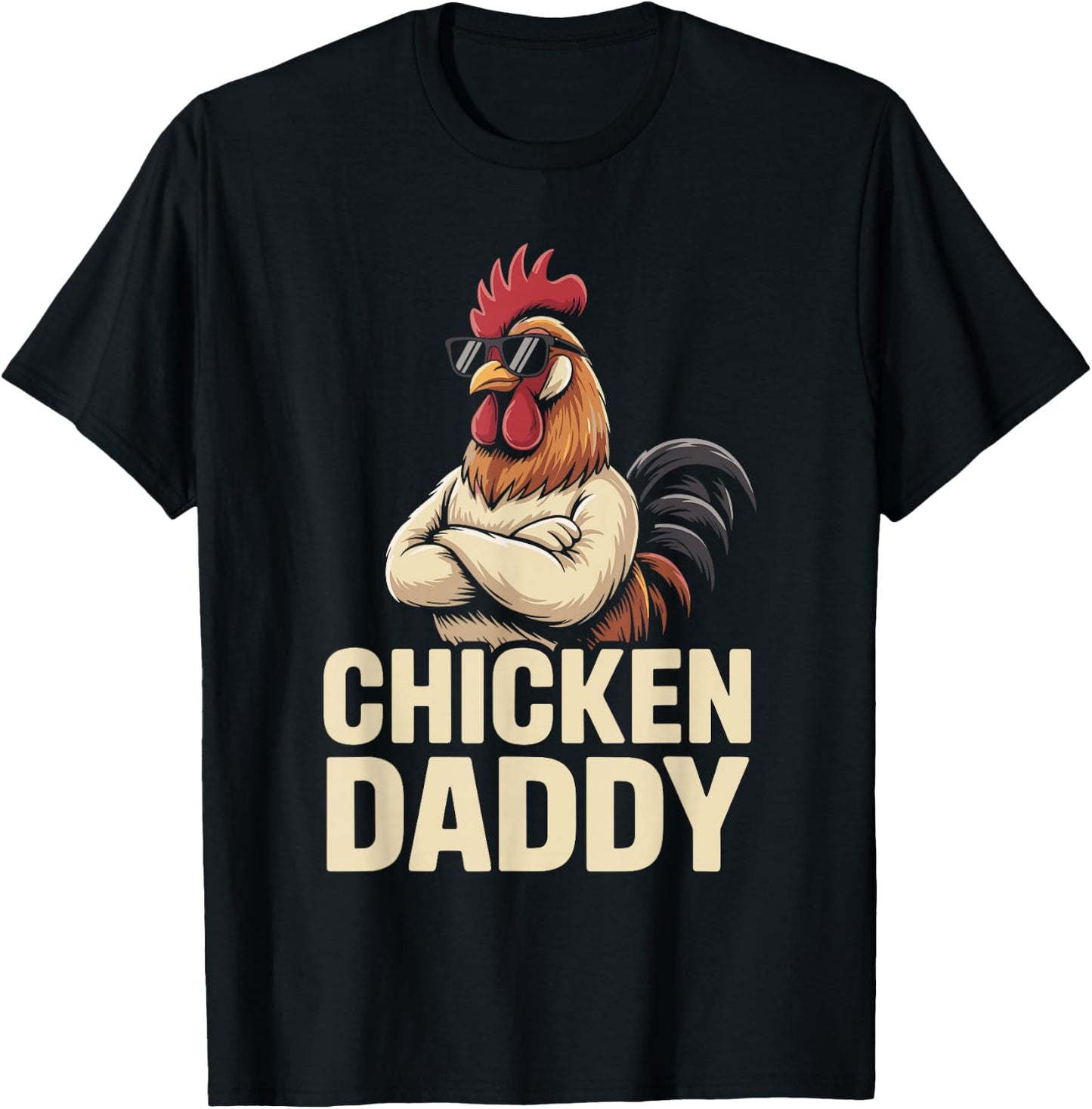 Chicken Daddy Vintage Poultry Farmer Funny Fathers Day Men T-Shirt - T-Shirt | Black