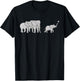 Cute Elephant Baby Butterfly T-Shirt - T-Shirt | Black