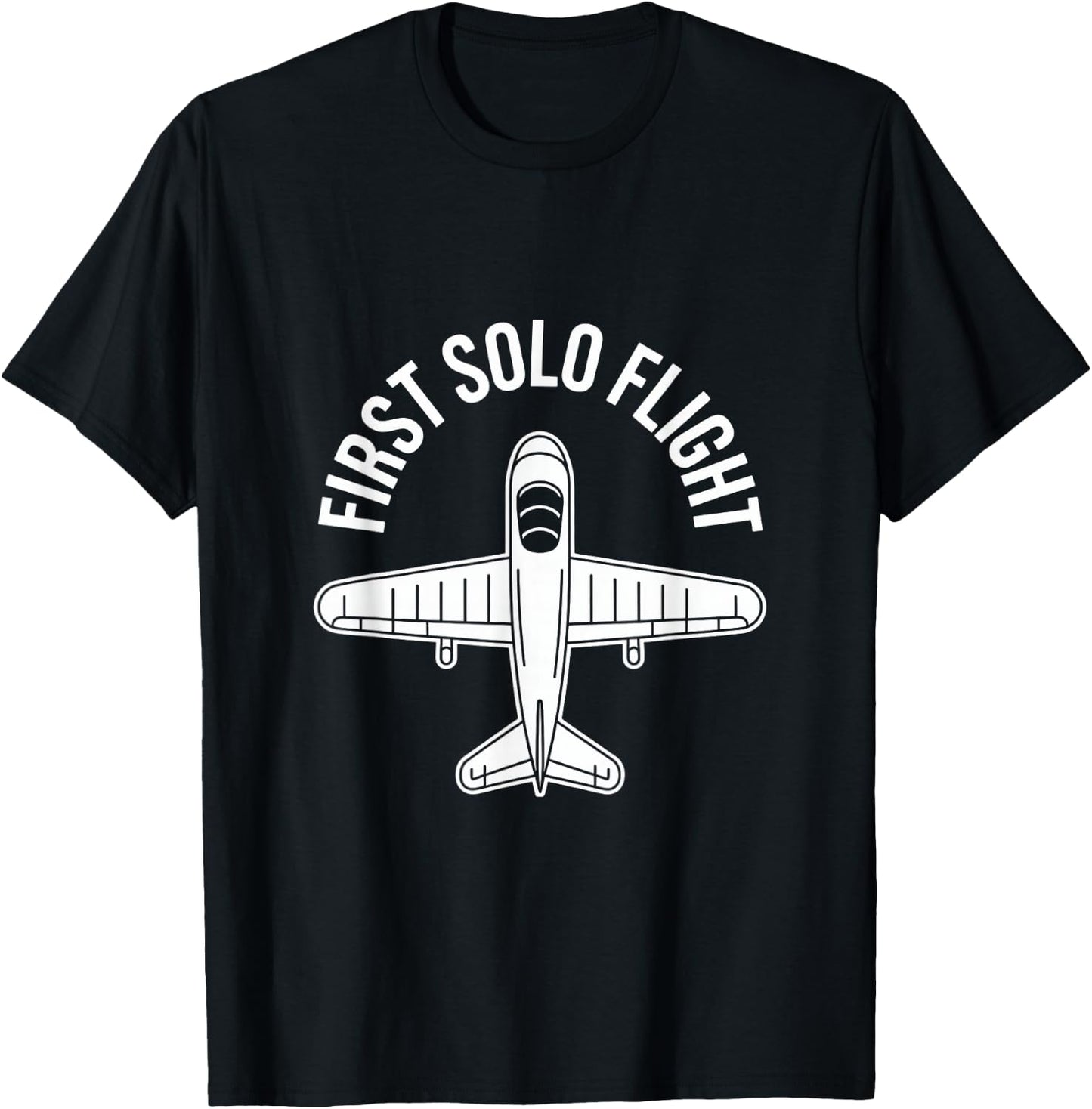 I Survived My First Solo Flight Aviation T-Shirt - T-Shirt | Black