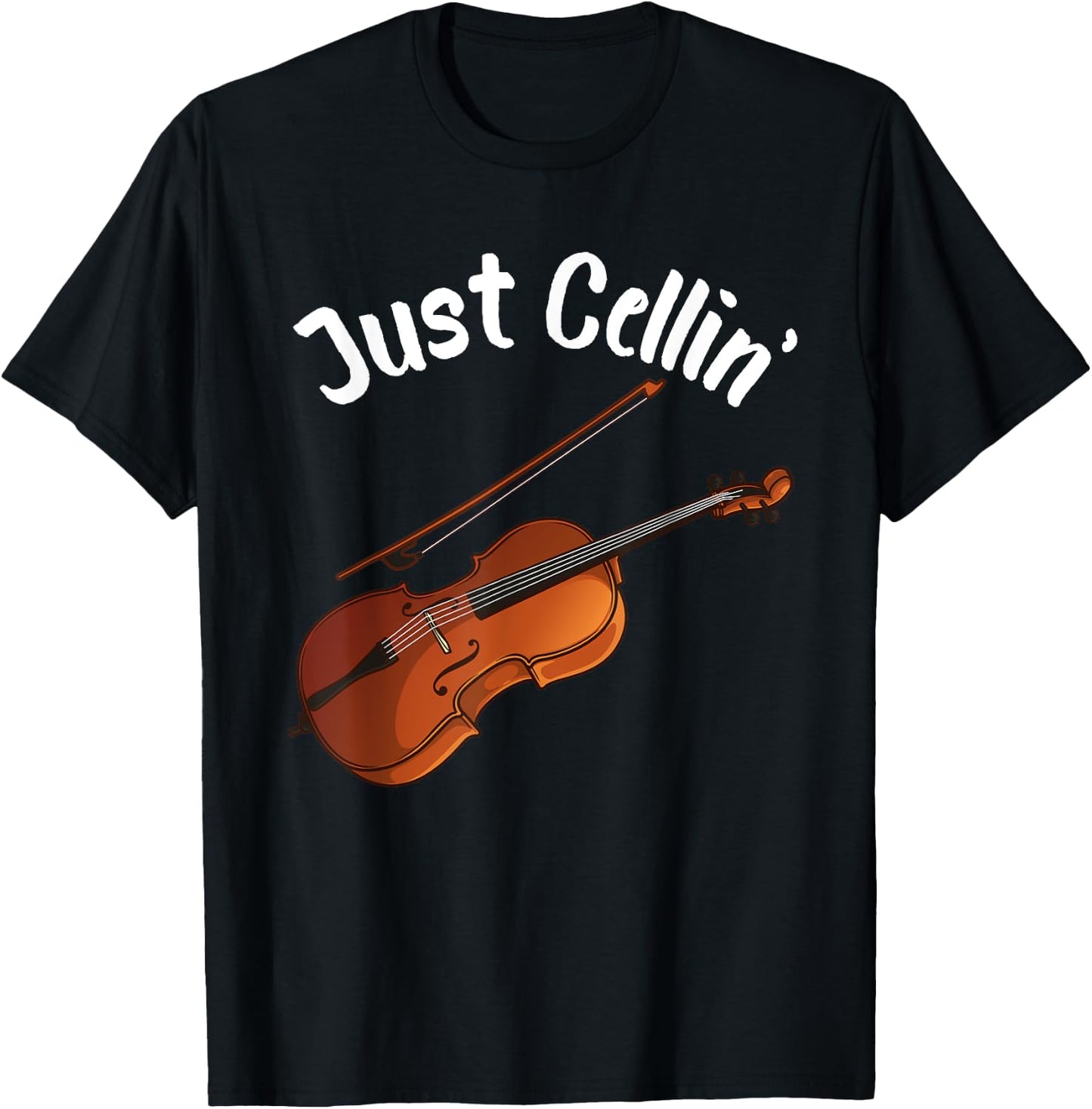 Funny Cello Designs Women Music Fan Lover Musicians T-Shirt - T-Shirt | Black