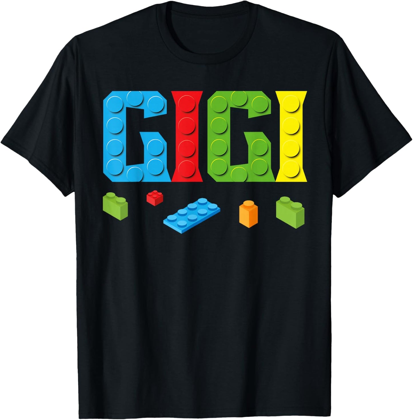 Gigi Master Builder Building Bricks Blocks Family Set Parent T-Shirt - T-Shirt | Black