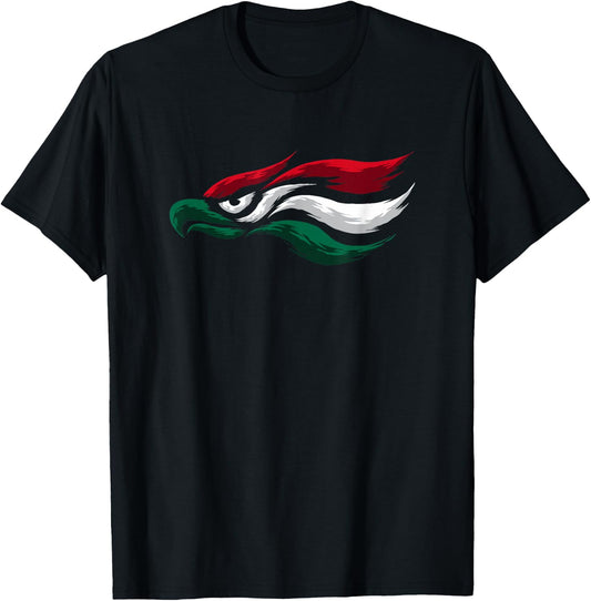 Mexican Eagle With Mexico Flag - Hecho En Mexico T-Shirt - T-Shirt | Black