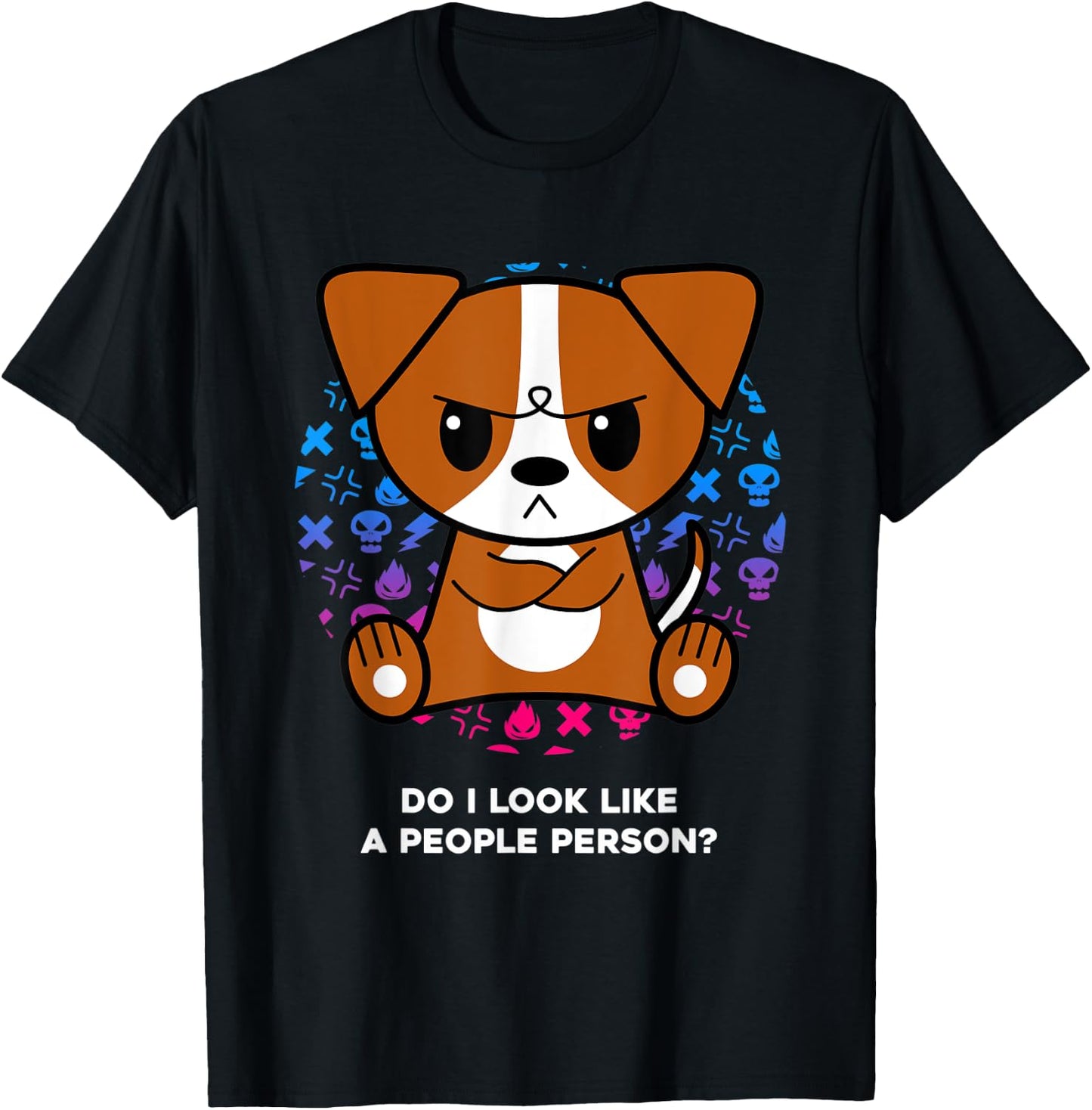 Do I Look Like A People Person Grumpy Jack Russell Terrier T-Shirt - T-Shirt | Black