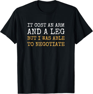 Leg Arm Amputee Funny Prosthetic Amputation Men Gifts T-Shirt - T-Shirt | Black