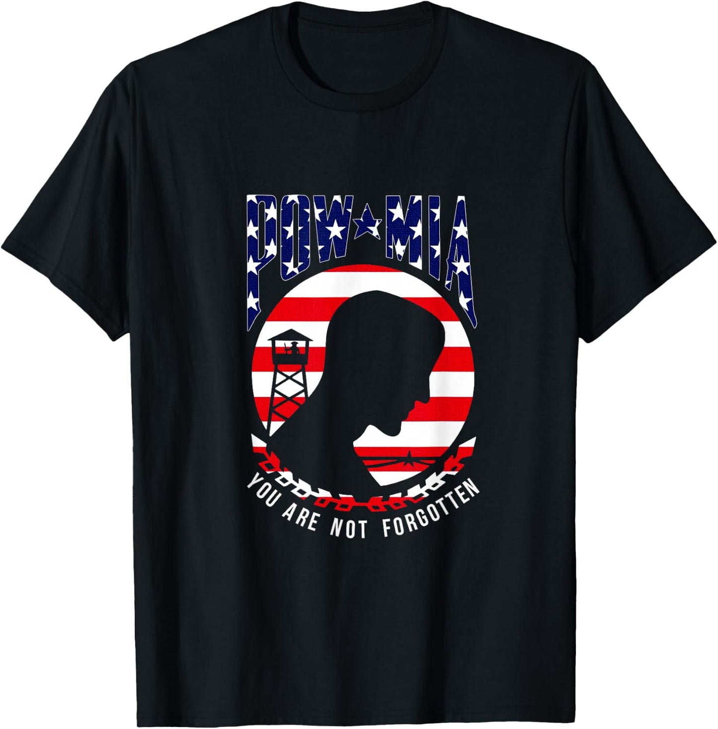 POW MIA - You are Not Forgotten - Short Sleeve T-Shirt - T-Shirt | Black