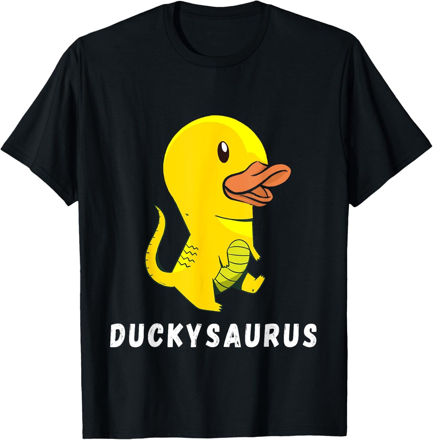 Rubber Duck Dinosaur Funny Rubber Duck Dino Ducky T-Rex T-Shirt - T-Shirt | Black