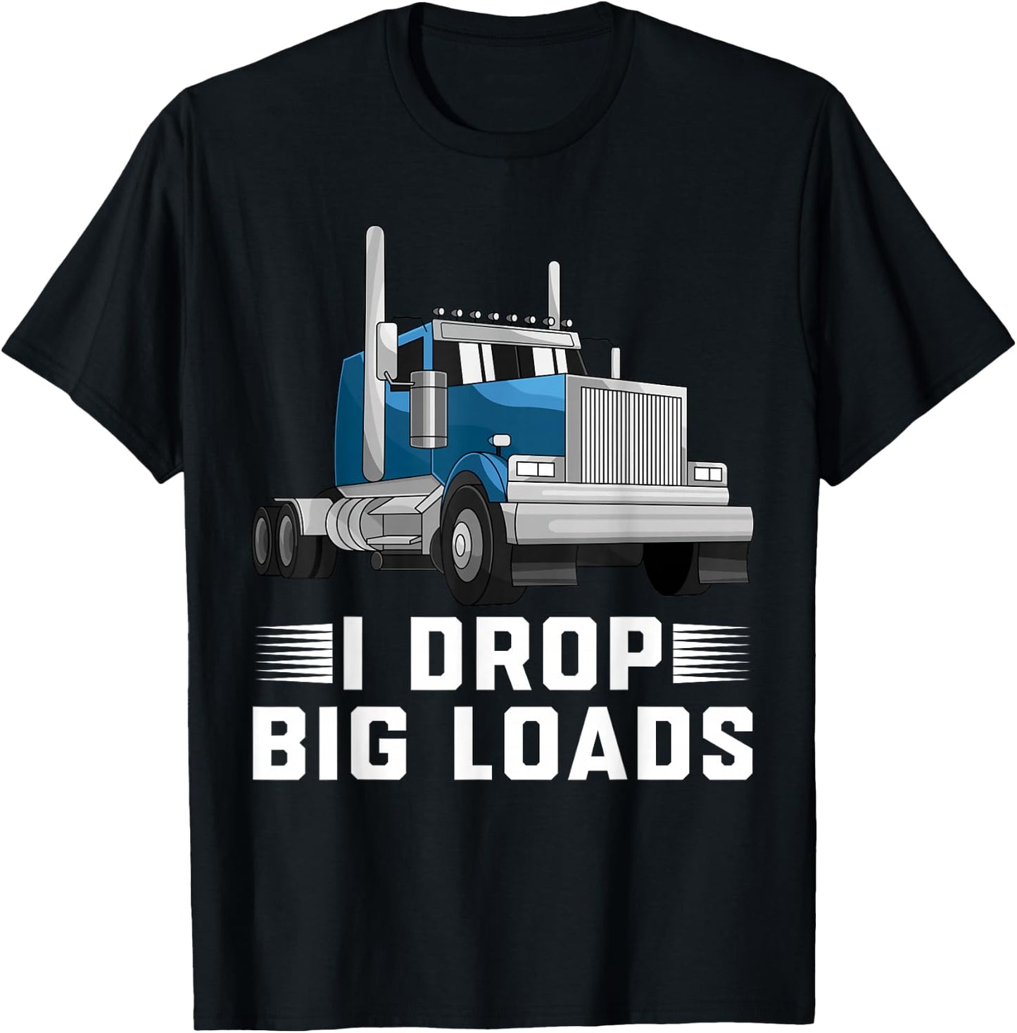 Funny Trucker Design Women Semi Truck Driver Lover T-Shirt - T-Shirt | Black
