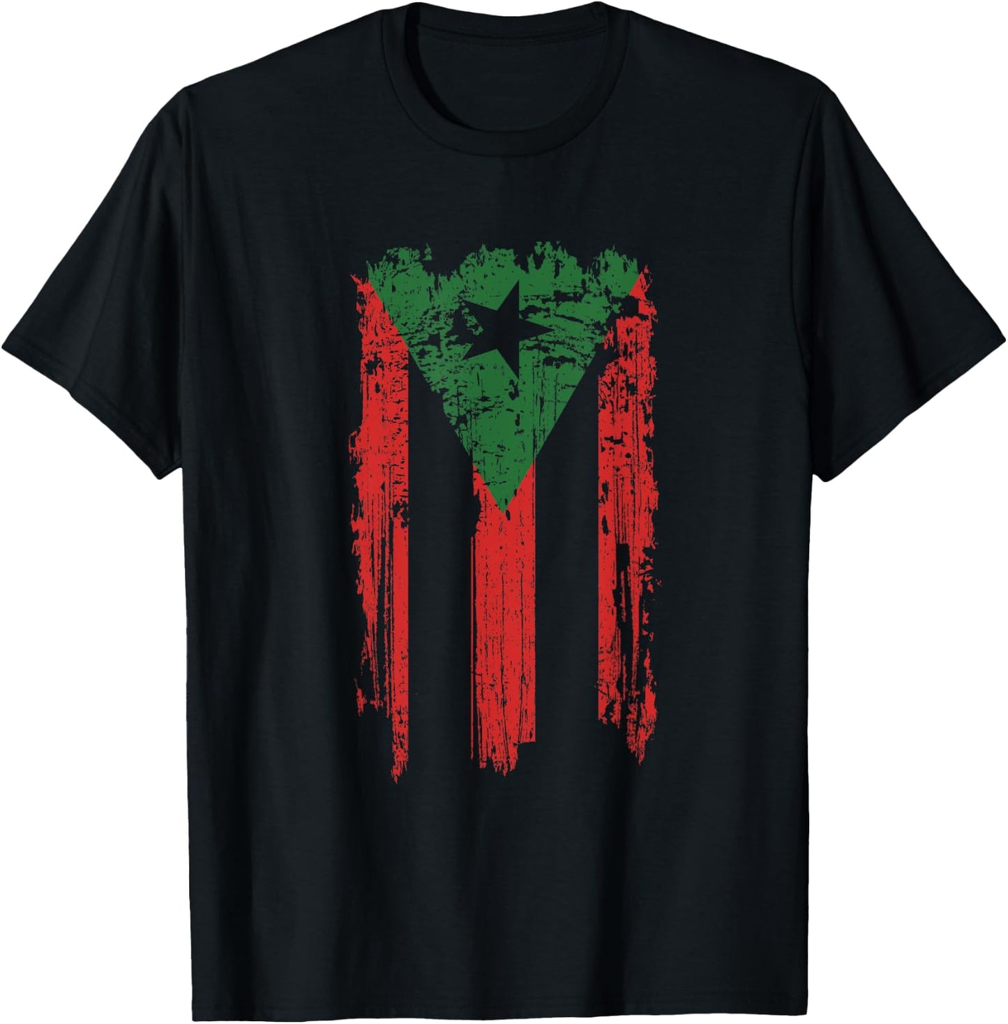 Afro Boricua Puerto Rico Flag, Africa Puerto Rico T-Shirt - T-Shirt | Black