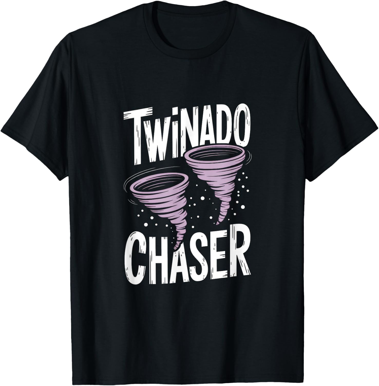 Twinado Chaser - Twinado Chaser Funny Dad Twin T-Shirt - T-Shirt | Black