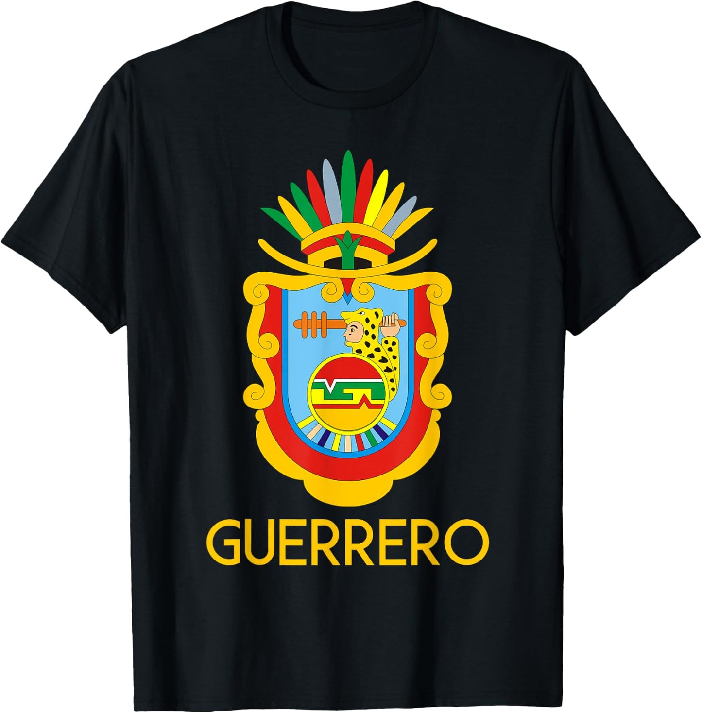 Guerrero Guerrero Estado De Mexico Escudo Eagle Aguila T-Shirt - T-Shirt | Black