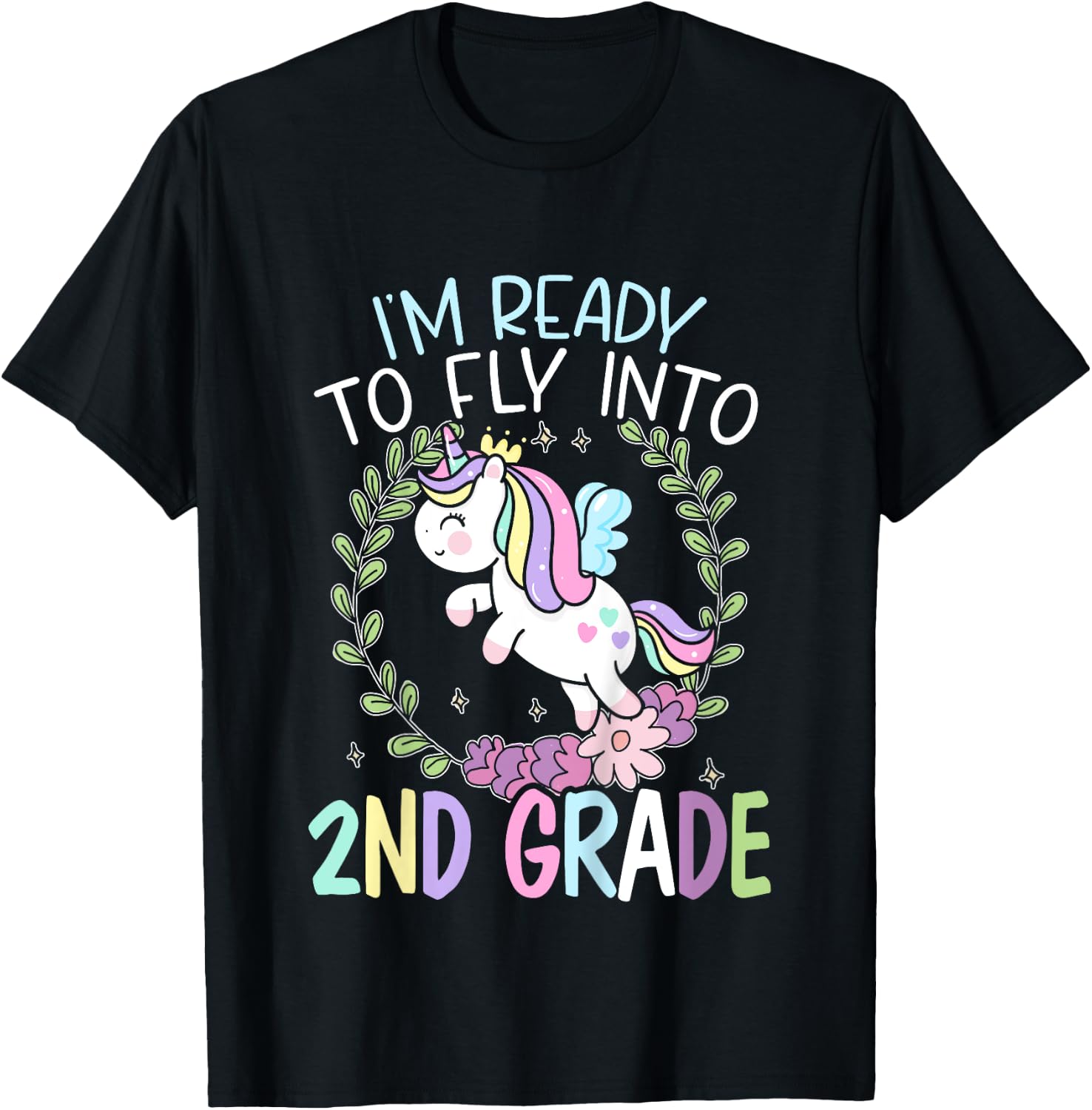 Kids I'm Ready To Fly Into 2nd Grade First Day Of School T-Shirt - T-Shirt | Black
