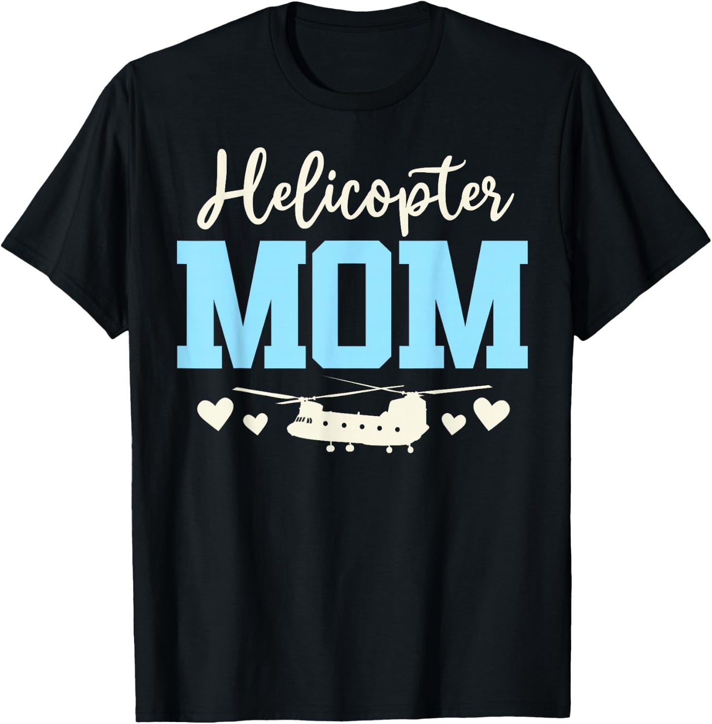 Helicopter Parents Funny Women Pilot Helicopter Mom T-Shirt - T-Shirt | Black