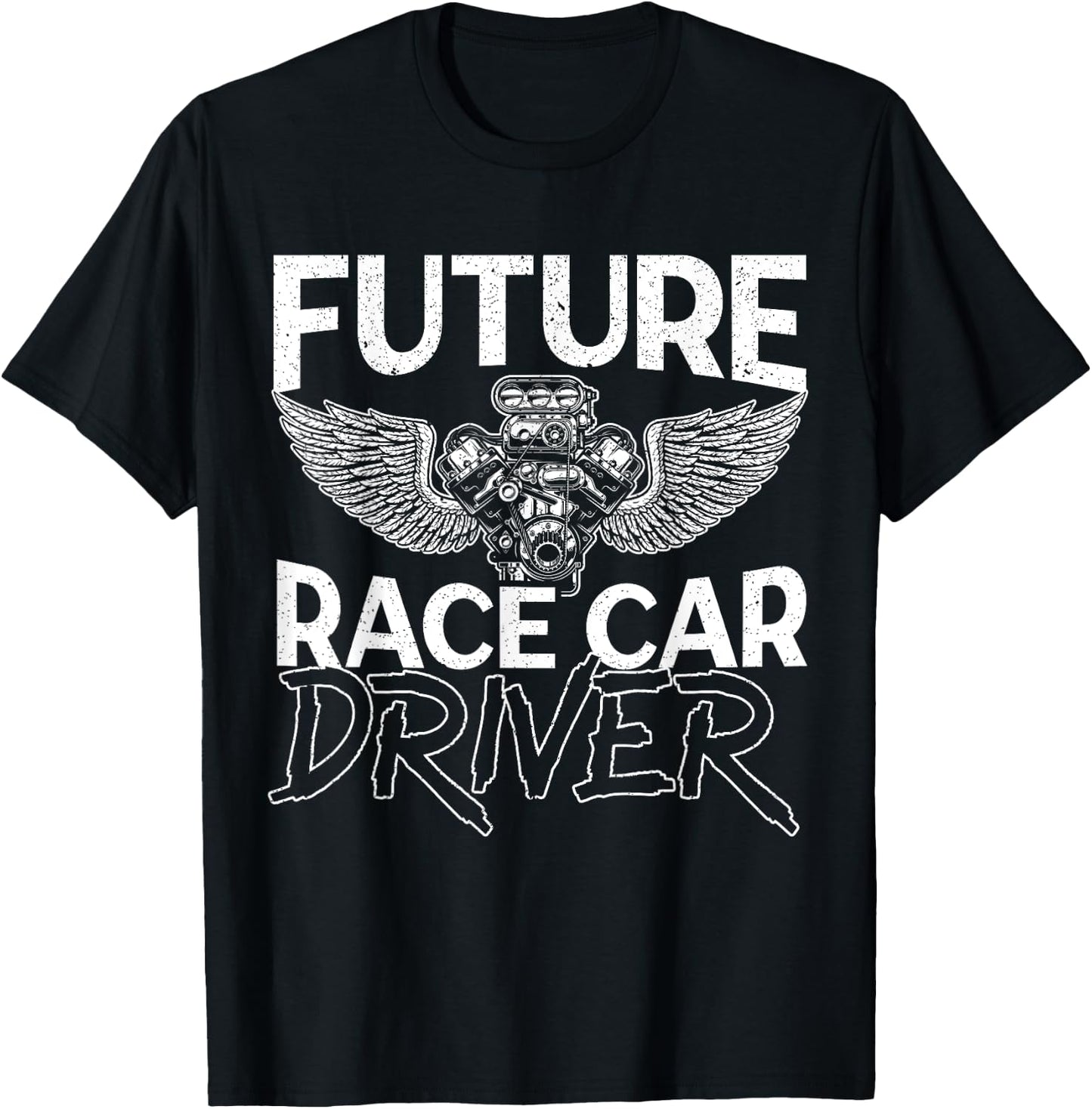 Future Race Car Driver Racer Kids Drag Racing Turbo Speed T-Shirt - T-Shirt | Black