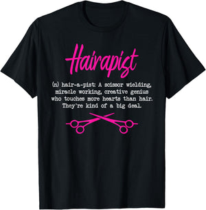 Barber Hairapist Definition Gift Haircutter Hairdresser T-Shirt - T-Shirt | Black