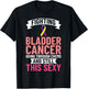 Bladder Cancer Ribbon Awareness Chemo Survivor T-Shirt - T-Shirt | Black