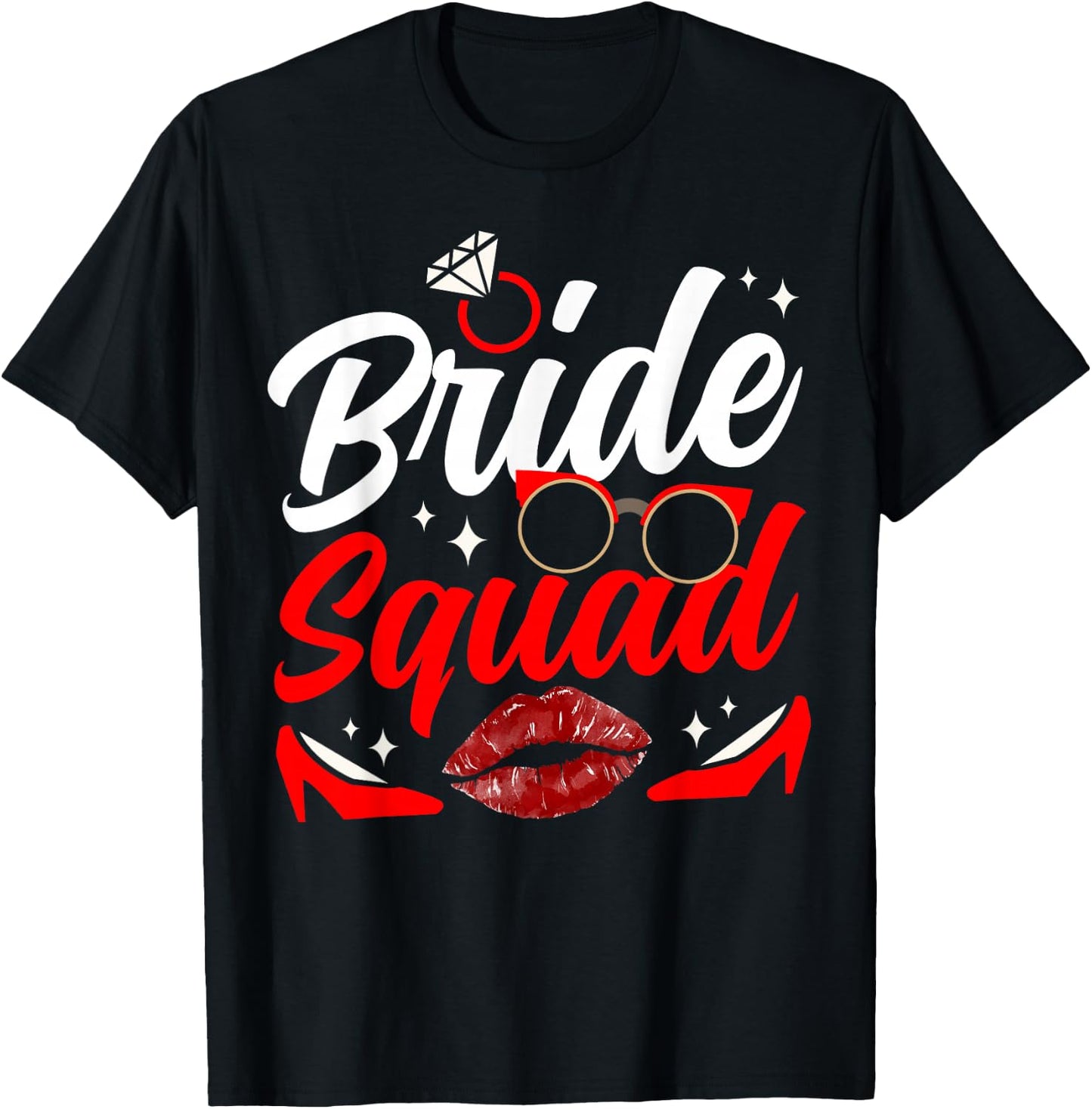 Bride Squad Bachelorette Wedding Party Cute T-Shirt - T-Shirt | Black