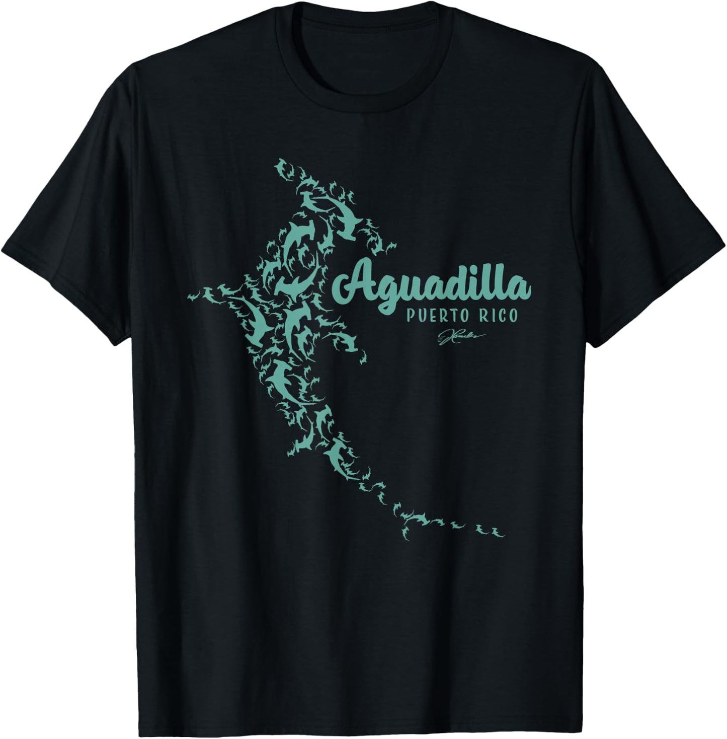 JCombs: Aguadilla, Puerto Rico, Hammerhead Shark, Beach Women Kids T-Shirt - T-Shirt | Black