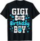 Gigi of The Birthday Boy Dog Paw Pet Matching Family Party T-Shirt - T-Shirt | Black