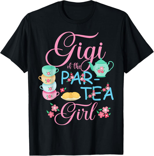 Gigi of The Par-Tea Girl Time to Par Tea Matching Family T-Shirt - T-Shirt | Black