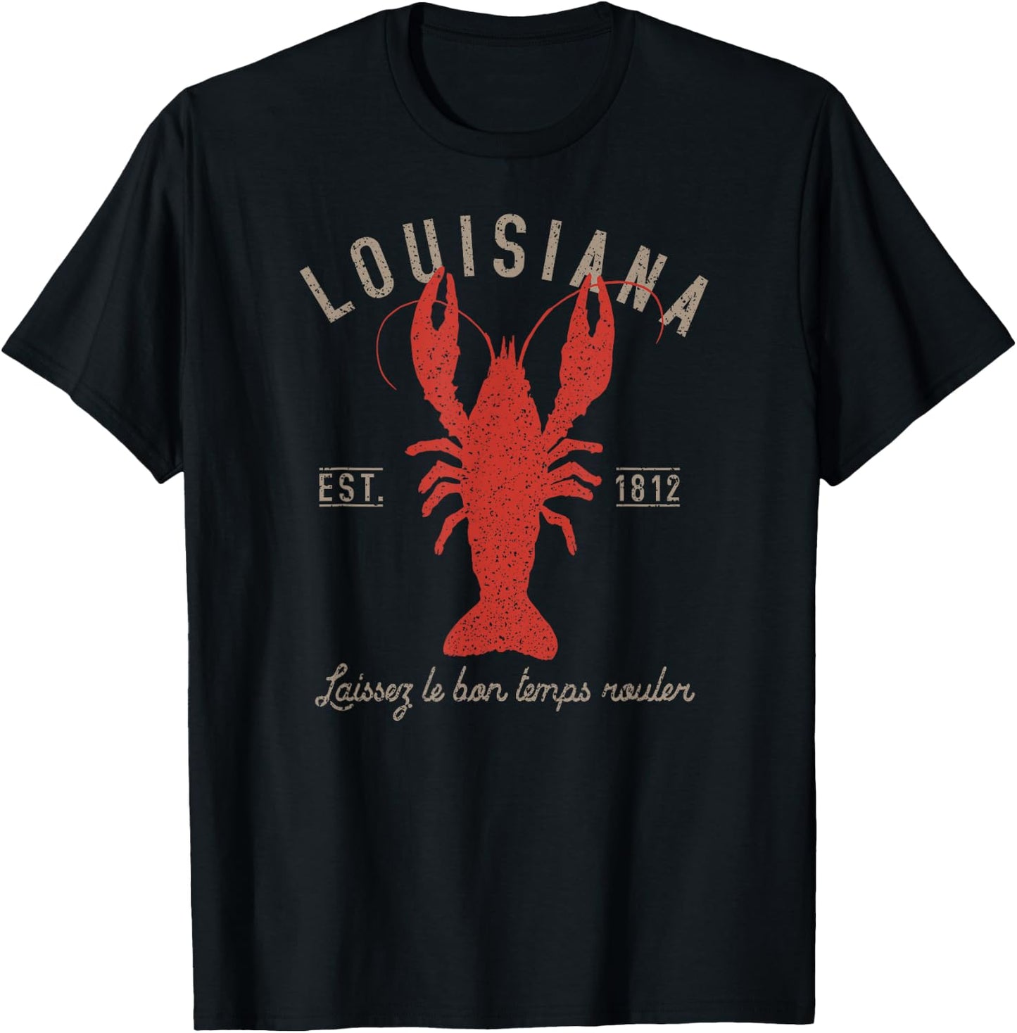 Louisiana Crawfish T Shirt Laissez le bon temps rouler T-Shirt - T-Shirt | Black