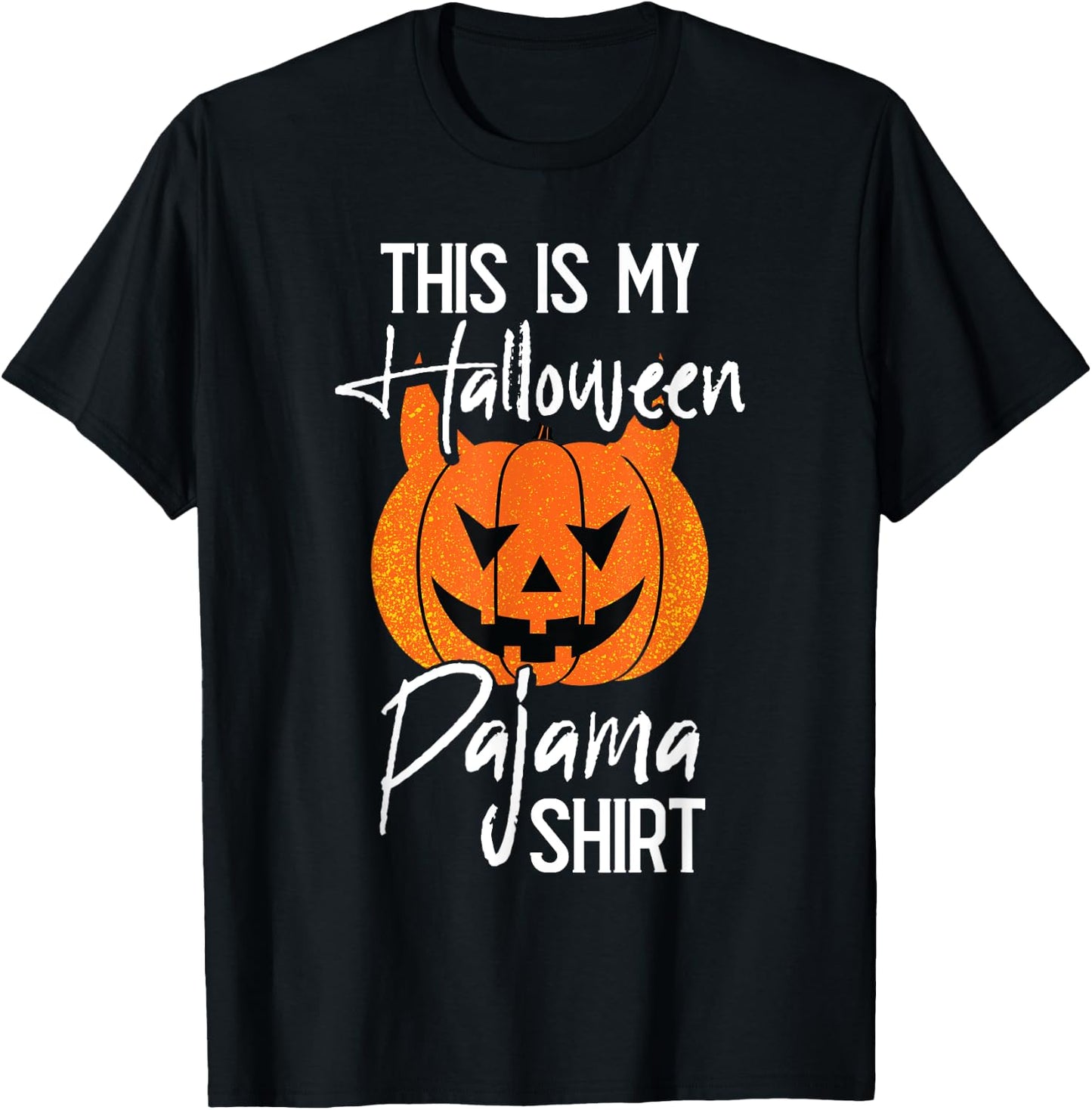 This is My Halloween Pajama DIY Halloween Costume Pumpkin T-Shirt - T-Shirt | Black