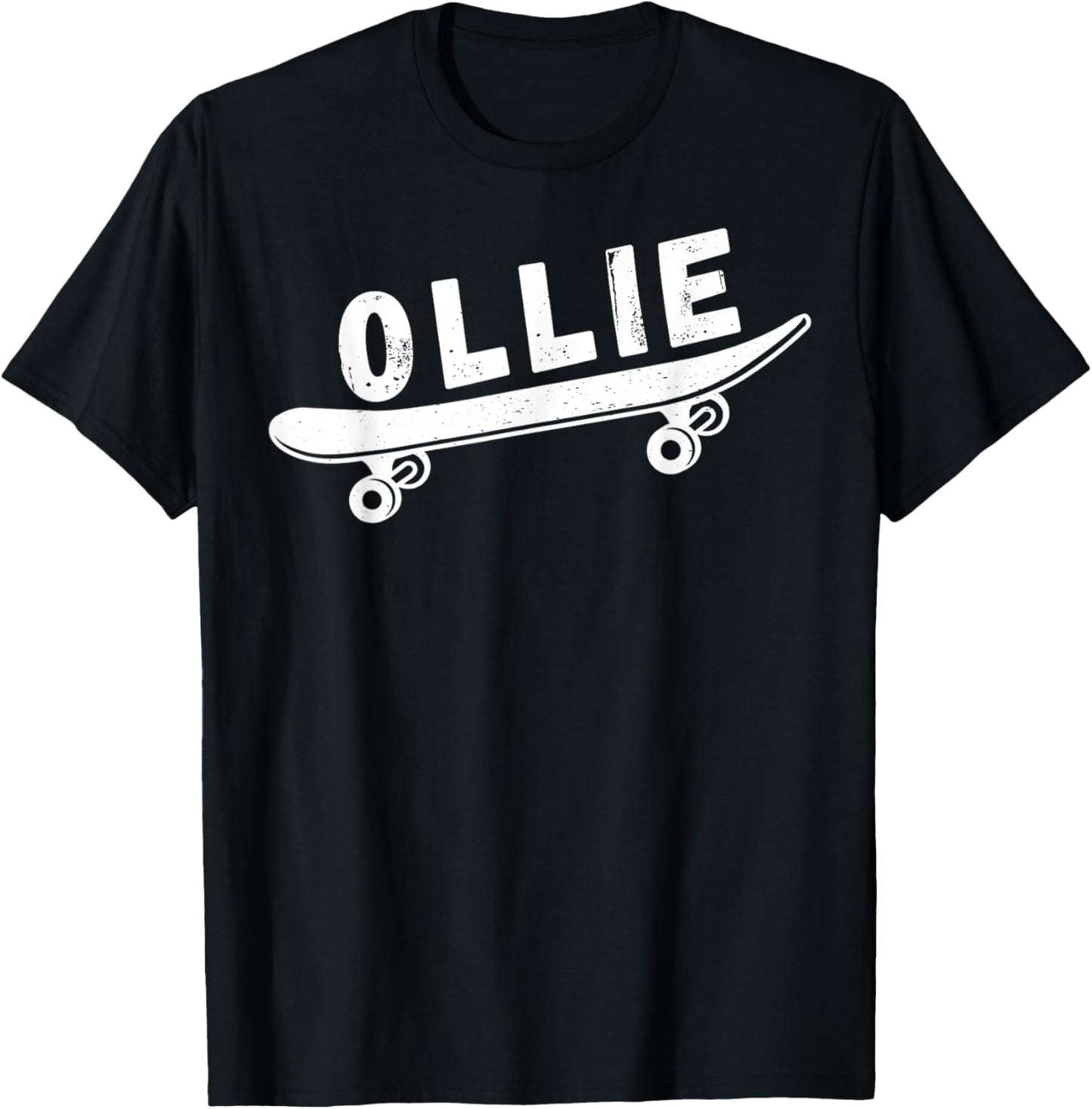 Skateboarding Ollie Vintage Skateboarder Grungy Graphic T-Shirt - T-Shirt | Black