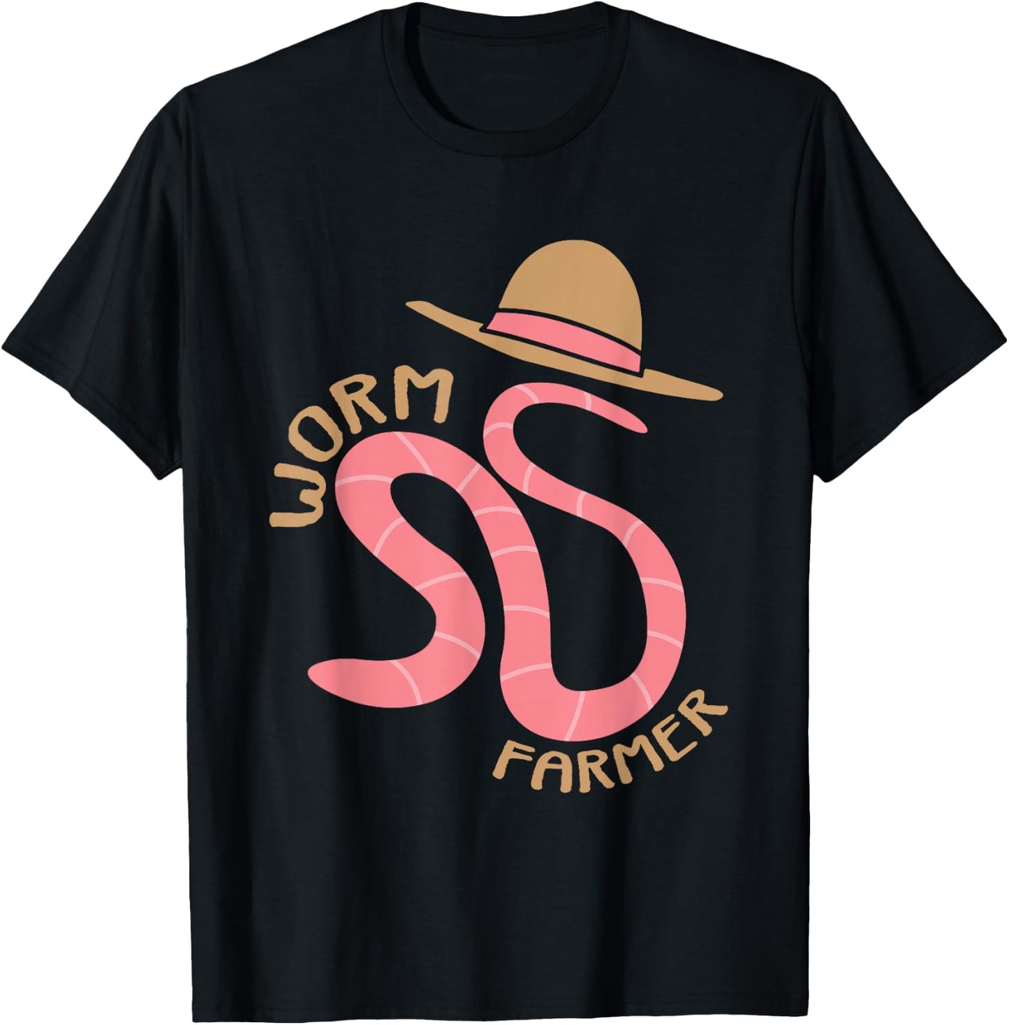 Worm Farmer Funny Vermiculture Gardening Gift T-Shirt - T-Shirt | Black