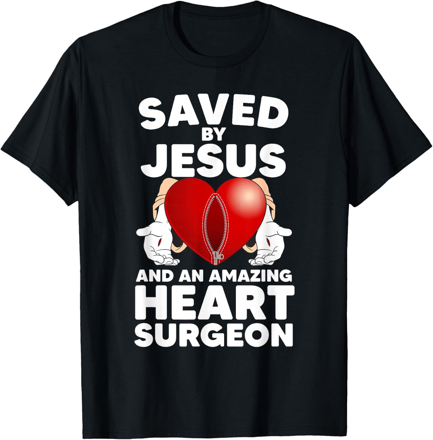 Funny Open Heart Surgery Design Women Heart Patients T-Shirt - T-Shirt | Black