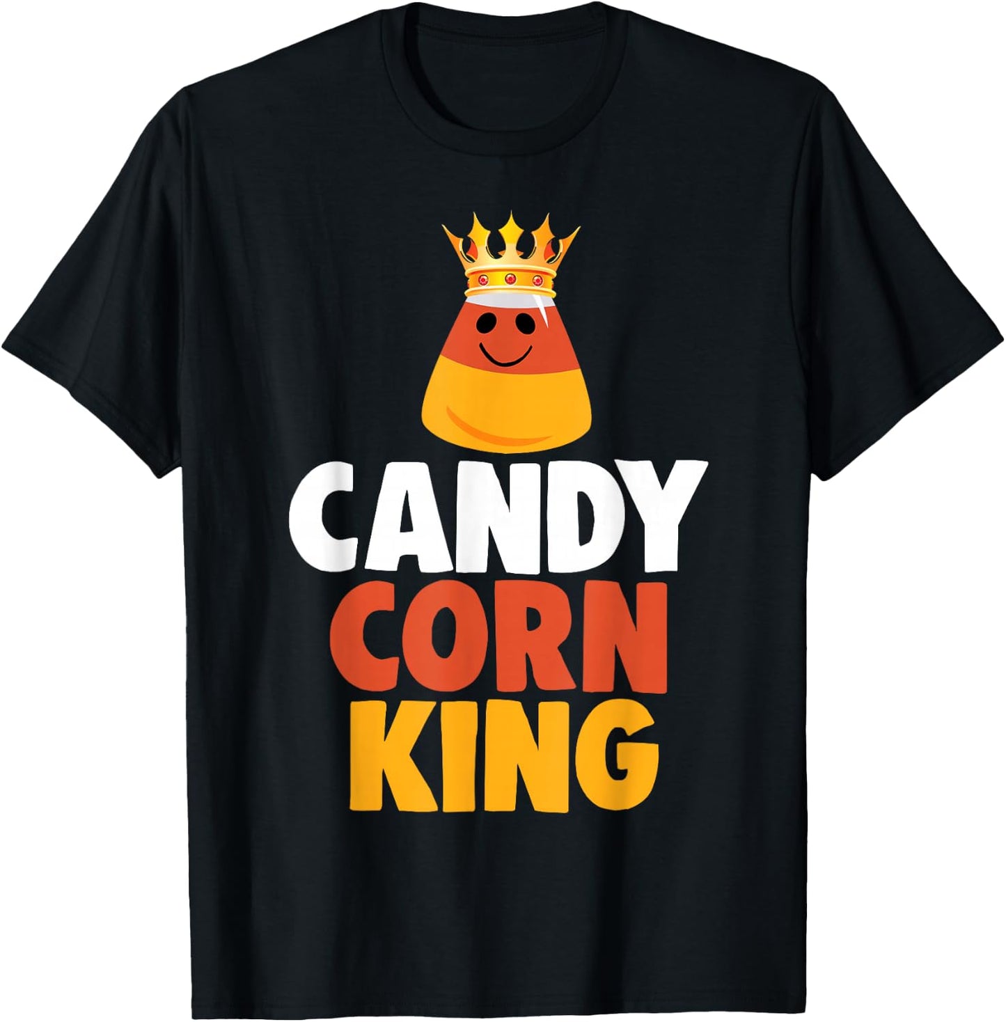 Candy Corn King Halloween Trick or Treat Gift T-Shirt - T-Shirt | Black