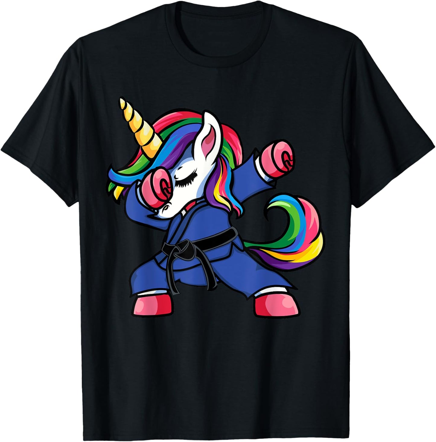 Dabbing Unicorn Brazilian Jiu Jitsu Mom , BJJ Women Girls T-Shirt - T-Shirt | Black