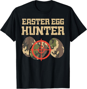 Easter Egg Hunter Camo Funny Hunting Boys Girls Kids Toddler T-Shirt - T-Shirt | Black