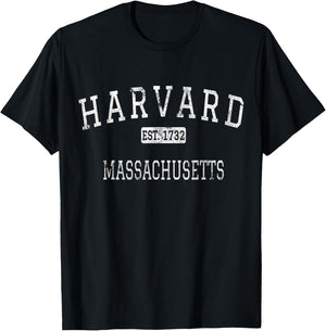 Harvard Massachusetts MA Vintage Small T-Shirt - T-Shirt | Black