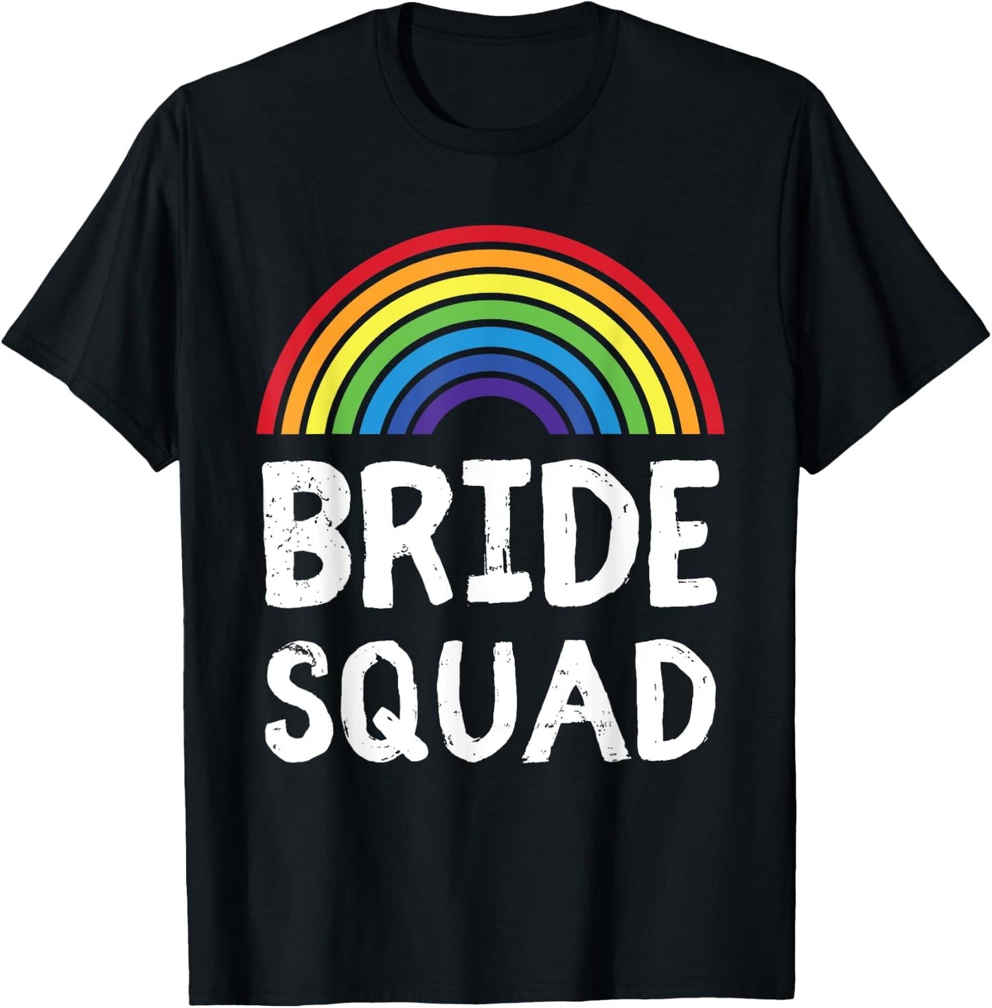 Bride Squad LGBT Lesbian Wedding Party Women Bachelorette T-Shirt - T-Shirt | Black