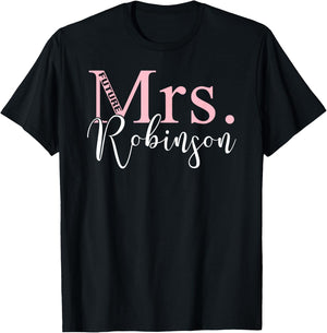 Future Mrs. Robinson Bachelorette Party Bridal Shower Gifts T-Shirt - T-Shirt | Black