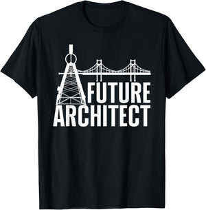 Cool Future Architect Art Boy Girl Kids Architecture Student T-Shirt - T-Shirt | Black