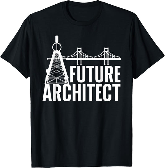Cool Future Architect Art Boy Girl Kids Architecture Student T-Shirt - T-Shirt | Black
