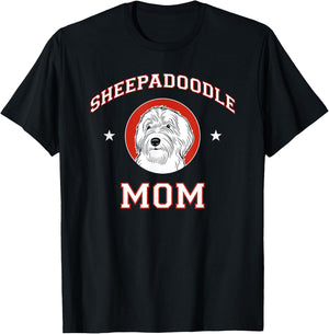 Sheepadoodle Mom Dog Mother T-Shirt - T-Shirt | Black