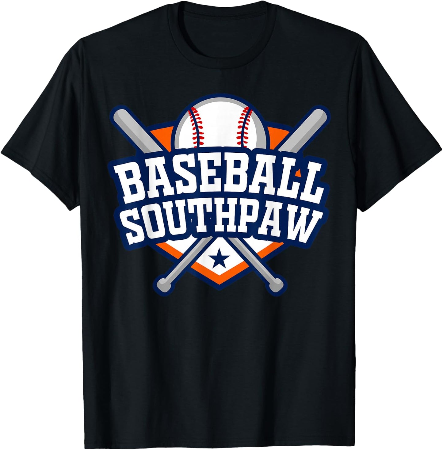Baseball Southpaw - Left Handed Players Rule - Lefty T-Shirt - T-Shirt | Black