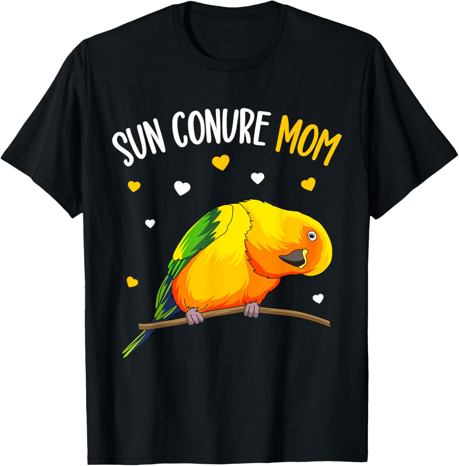 Sun Conure Mom Funny Parrot Bird Lover Women T-Shirt - T-Shirt | Black